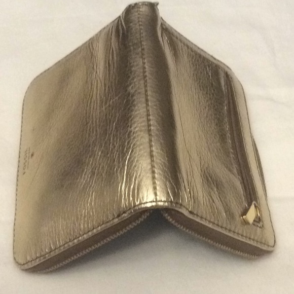 Fossil metallic leather wallet - Picture 4 of 5